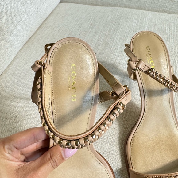 Coach Nude‎ Heeled Sandals |Size 10 B - Picture 5 of 7